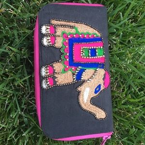 Nice handmade elephant purse pink wallet clutch